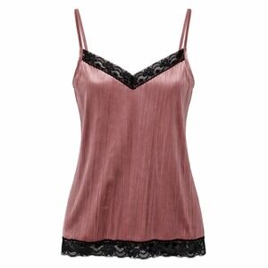 NO‎ BOUNDARIES Pink Velvet Lace Whimsigoth Fairy Cami Tank Top Women's L 11-13